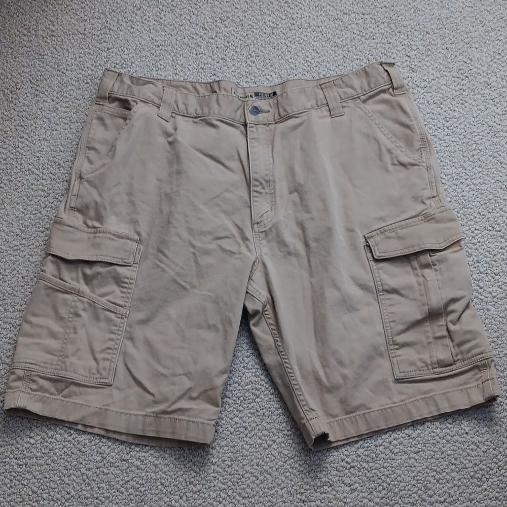Carhartt Men's Tan Cargo Relaxed Fit Shorts Size 40 Rugged Flex